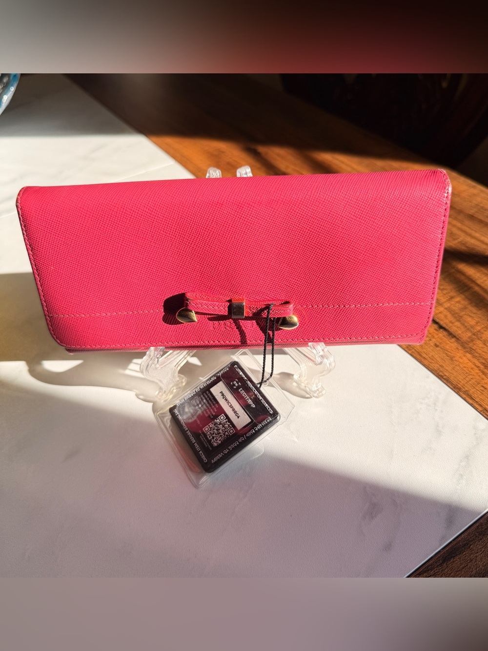 Vintage Prada Saffiano Chic Long Wallet – Peonia Pink /COA